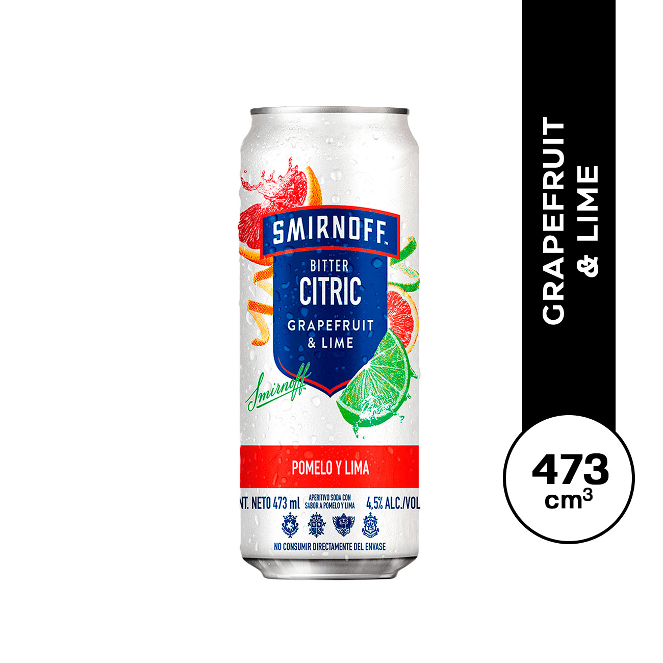 Smirnoff Bitter Citric Grapefruit & Lime lata 473 cc