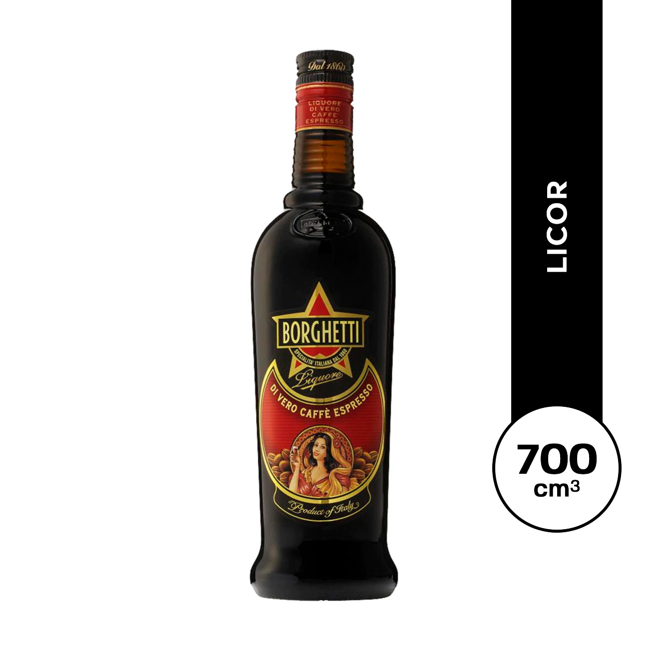 Licor de Café Borghetti 700 ml.