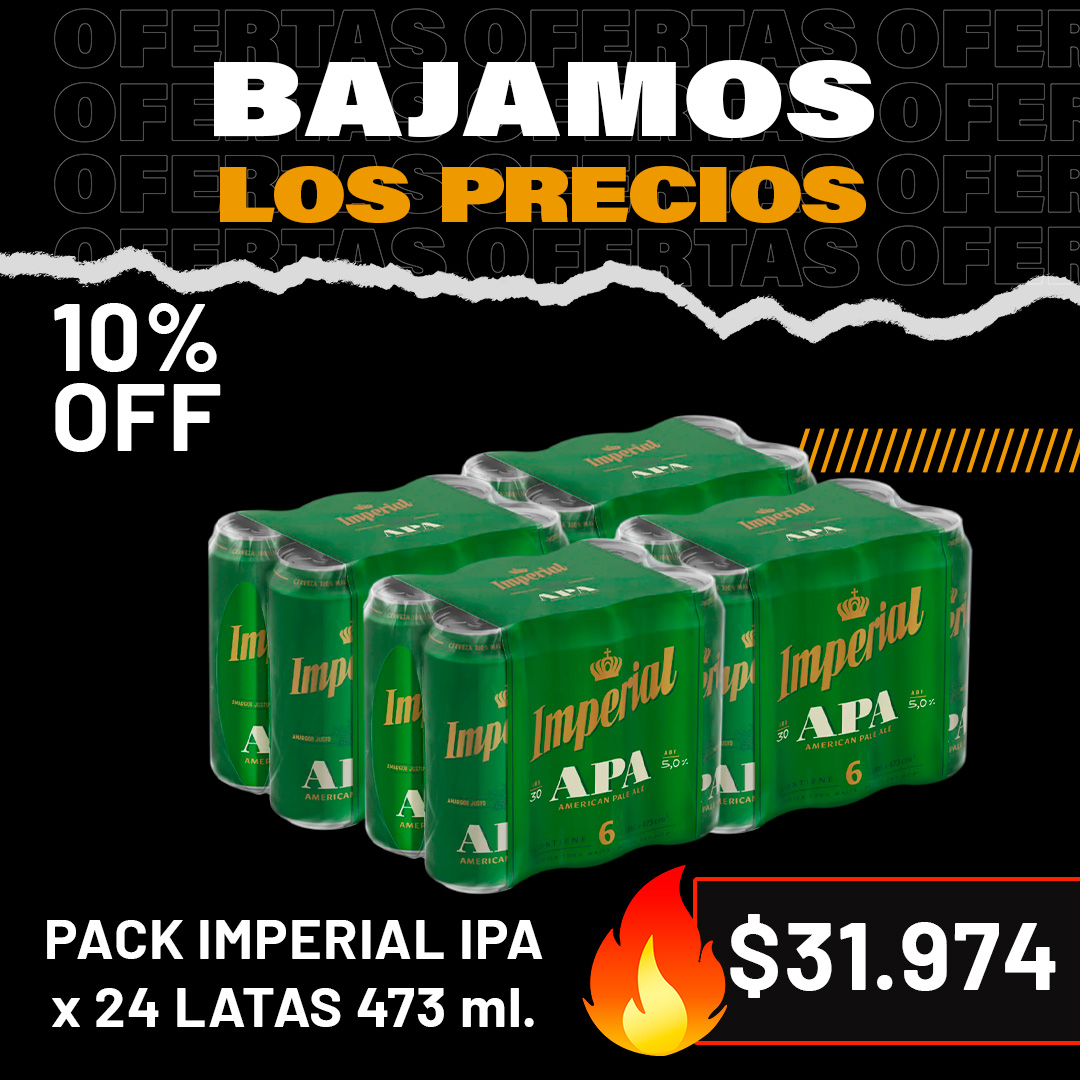 Promo exclusiva - 12 latas Imperial Apa 473 cc. - Sólo para retiro por el local